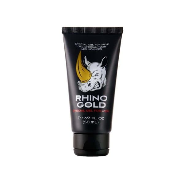 Rhino Gold gel pour hommes, soin revitalisant et stimulant, format 50 ml, pharmacie Paurotte, produit capillaire et soins masculins, conseils santé beauté homme.